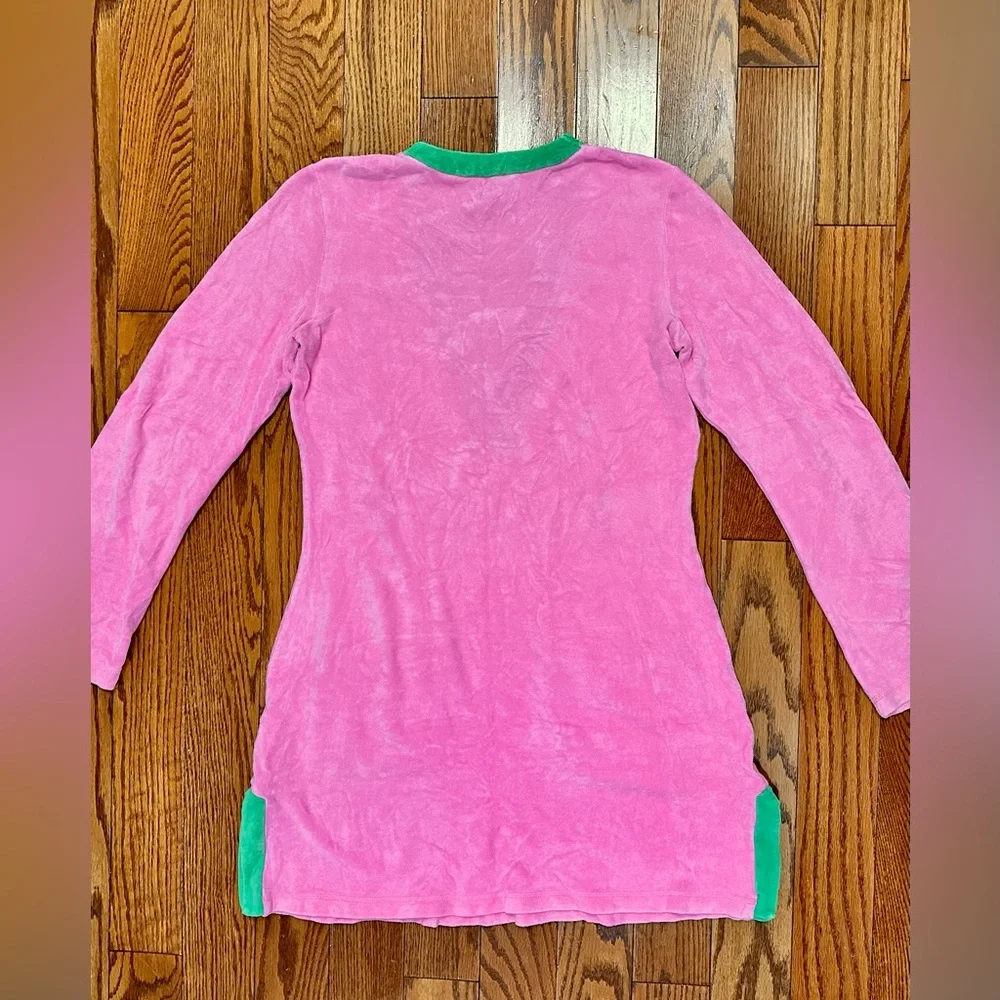 Lilly Pulitzer Pink Coverup Dress with Green Trim - Picture 4 of 5
